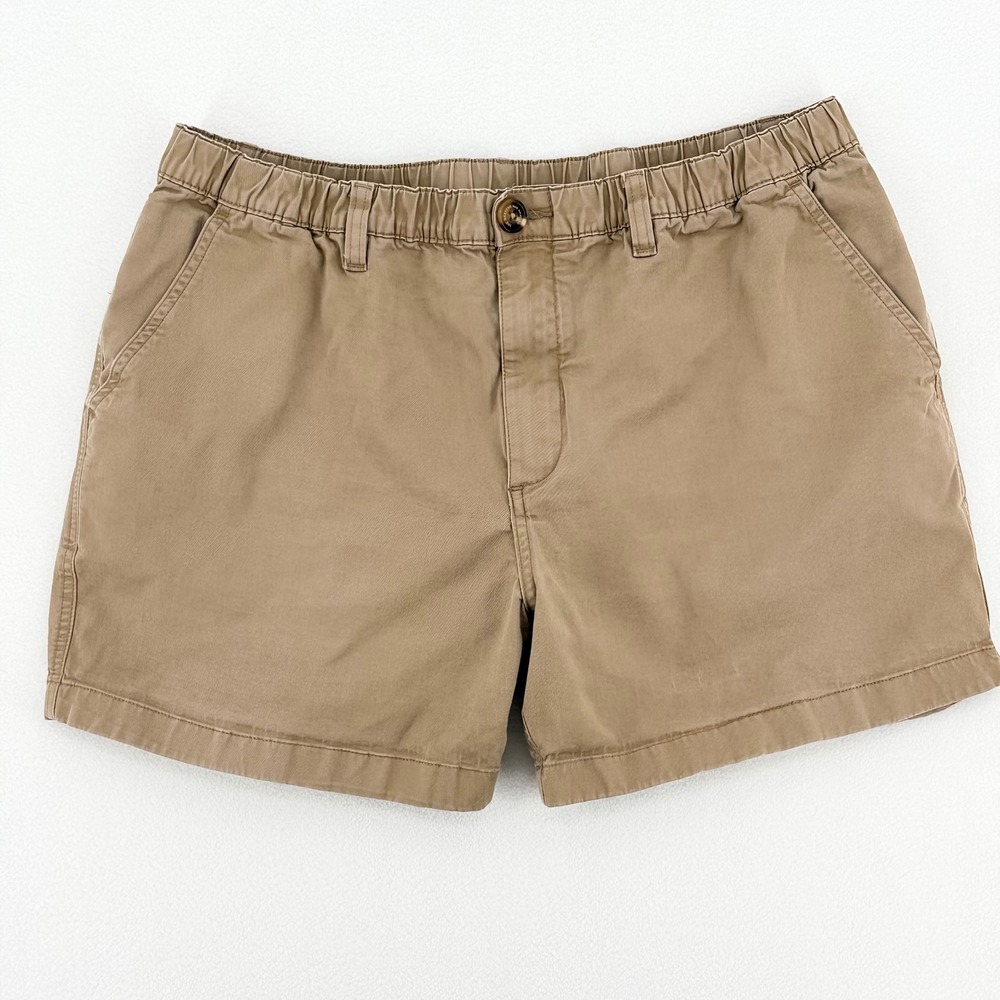 Chubbies Originals Shorts Mens XL Khaki 5.5" Inseam Elastic Waist Excellent